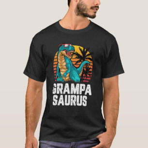 Mens Grampa Saurus Dinosaur Funny Grampasaurus T R T-Shirt