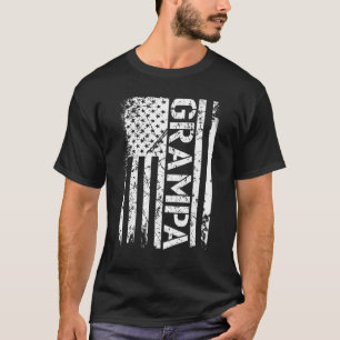 Mens Grampa Vintage US-amerikanische Flagge für Va T-Shirt