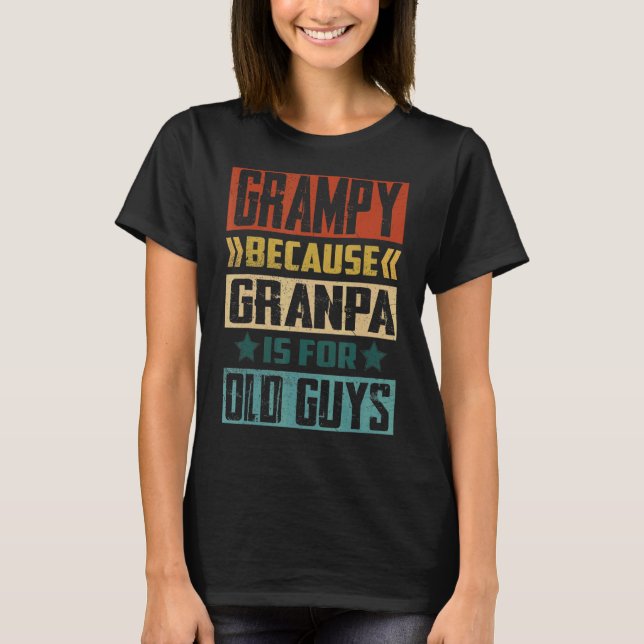 Mens Grampy, weil Großvater für alte Typ Vater ist T-Shirt (Vorderseite)