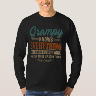 Mens Grampy weiß alles Großvater 60. für Fett T-Shirt