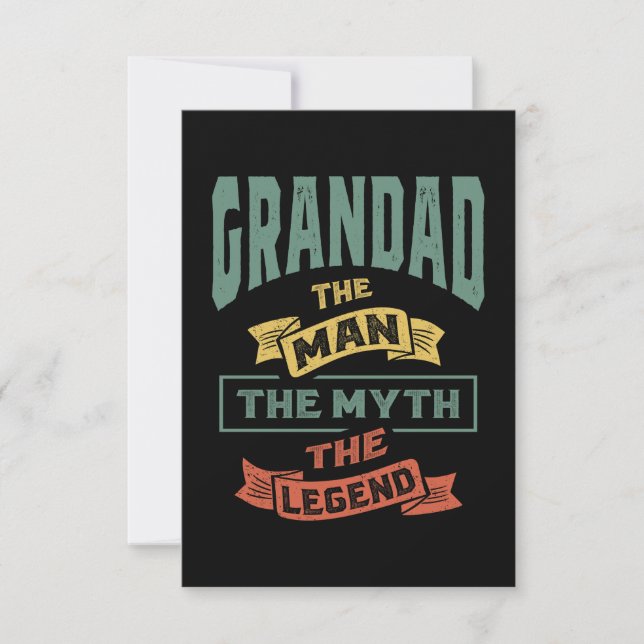 Mens Grandad, der legendäre Großvater RSVP Karte (Vorderseite)