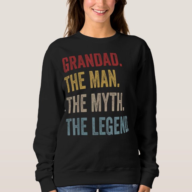 Mens Grandad Der Mann Der Mythos Der legendäre Vat Sweatshirt (Vorderseite)