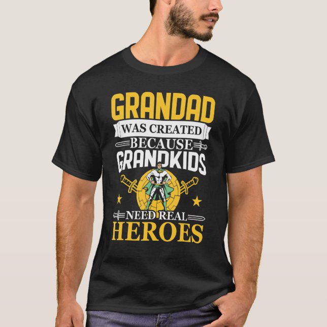 Mens Grandad wurde erschaffen, weil Großkinder T-Shirt (Vorderseite)