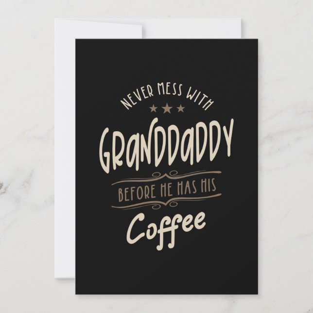Mens Granddaddy Coffee Grandpa-Geschenk Einladung (Vorderseite)