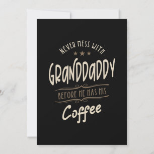 Mens Granddaddy Coffee Grandpa-Geschenk Einladung
