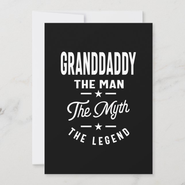 Mens Granddaddy der Mann, der Mythos, die Legende Dankeskarte (Vorderseite)