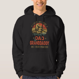 Mens Granddaddy Vathers Day Ich habe zwei Titles V Hoodie