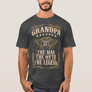 Mens GRANDPA DER MANN DER MYTH DER LEGENDE VATER  T-Shirt