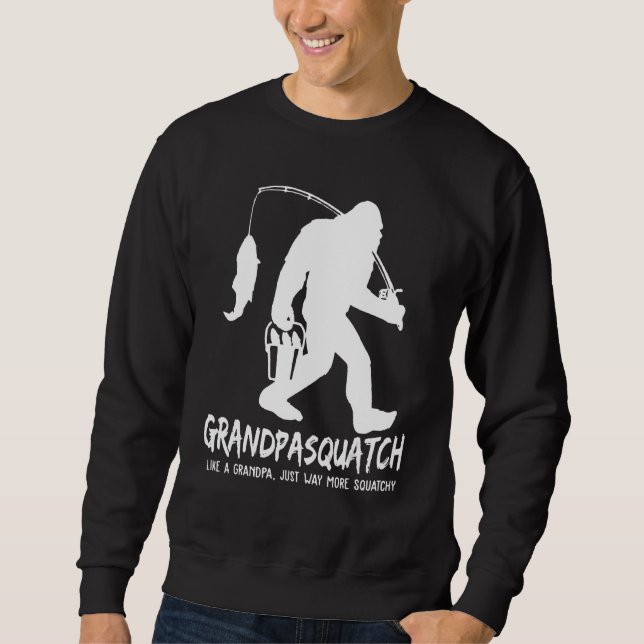 Mens Grandpa Squatch Like A Grandpa Just Way More  Sweatshirt (Vorderseite)