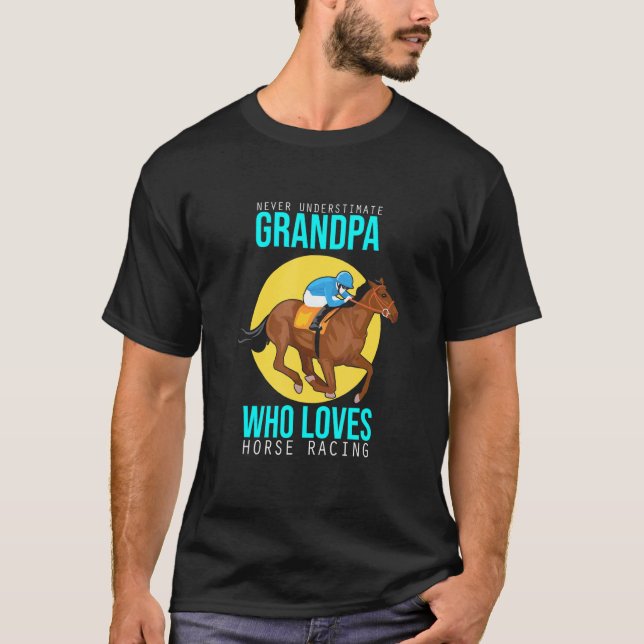 Mens Grandpa Wer Lieben Pferderennen Rennen T-Shirt (Vorderseite)