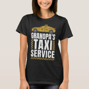 Mens Grandpas Taxi-Service Taxi Führerschein Gra T-Shirt