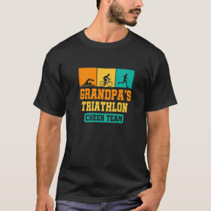 Mens Grandpas Triathlon Cheer Team Triathlon T-Shirt