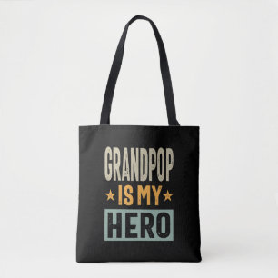 Mens Grandpop ist mein Held - Vater Opa-Geschenk Tasche