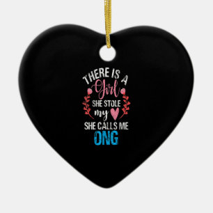 Mens Grandtochter hat mir das Herz gestohlen Keramik Ornament