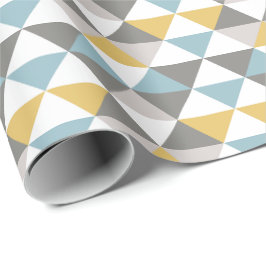 Men's Gray Gold Blue Modernes Mittelalter Geschenkpapier