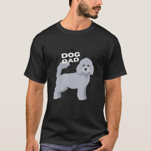Mens Gray Poodle Dog Vater Man T-Shirt