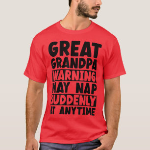 Mens Great Opa Warnung Mai Nickerchen jederzeit lu T-Shirt