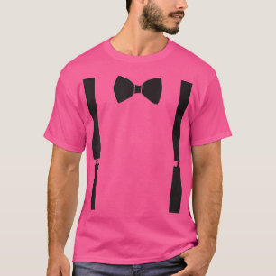 Mens Groom Bow Krawatte und Suspender T-Shirt