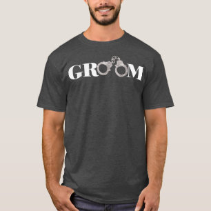 Mens Groom Handcuffs Hochzeitsgeschenk für Brautpa T-Shirt