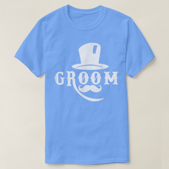 Mens Groom Hat Niedliche Verlobung Hochzeit Bachel T-Shirt (Design vorne)