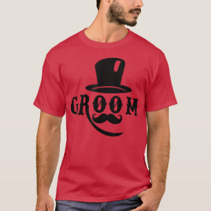 Mens Groom Hat Niedliche Verlobung Hochzeit Bachel T-Shirt