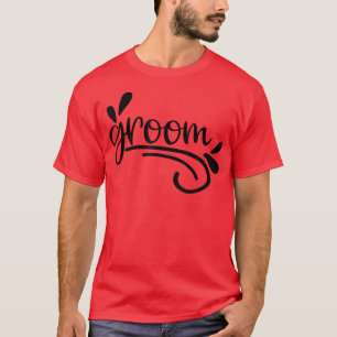 Mens Groom Niedliche Verlobung Match Newlyweds Bac T-Shirt