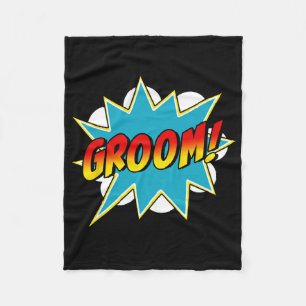 Mens Groom Superhero Bachelor Stag Party Wedding C Fleecedecke