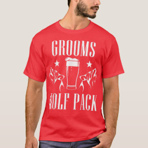 Mens Grooms Wolf Pack Bachelor Party T-Shirt