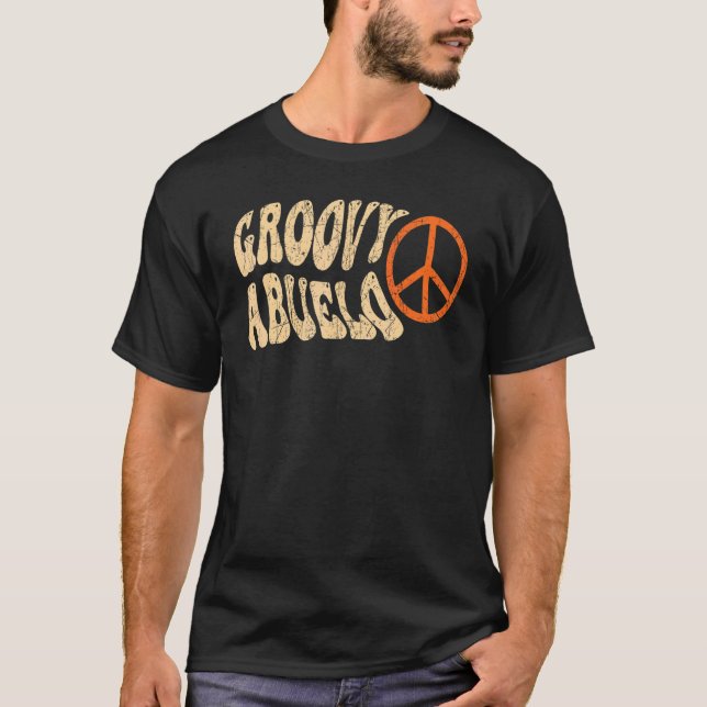Mens Groovy Abuelo 70er Ästhetische Nostalgie der  T-Shirt (Vorderseite)