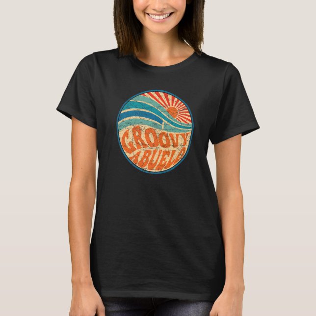 Mens Groovy Abuelo 70er Ästhetische Nostalgie der  T-Shirt (Vorderseite)