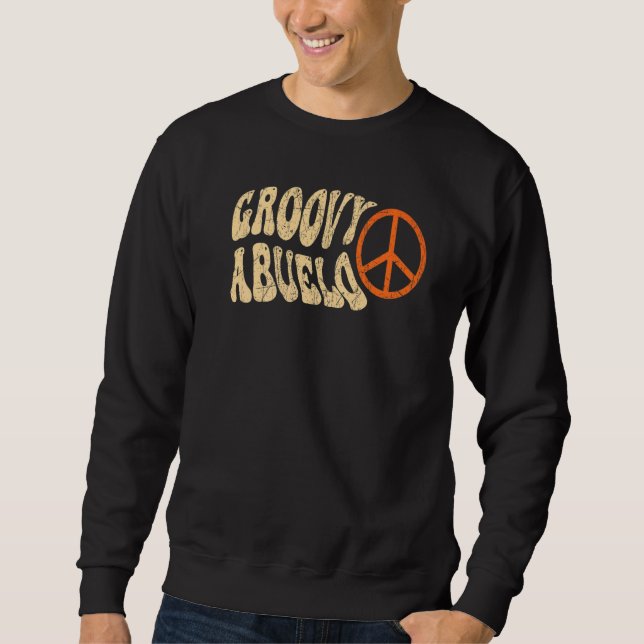Mens Groovy Abuelo 70s Aesthetic Nostalgia 1970's  Sweatshirt (Vorderseite)