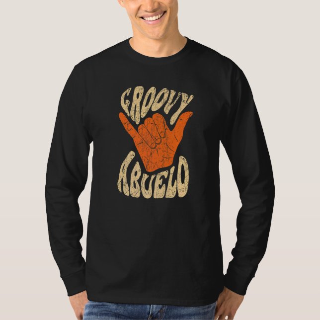 Mens Groovy Abuelo 70s Aesthetic Nostalgia 1970's  T-Shirt (Vorderseite)