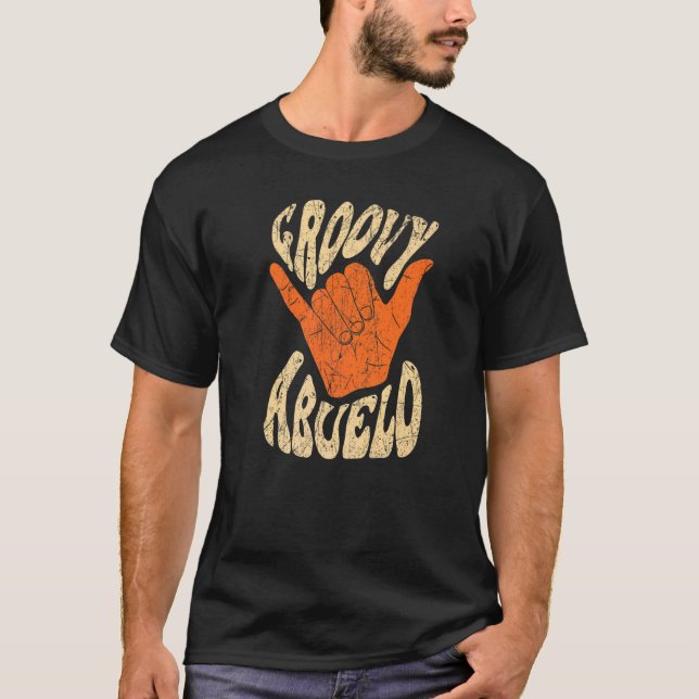 Mens Groovy Abuelo 70s Aesthetic Nostalgia 1970's  T-Shirt (Vorderseite)