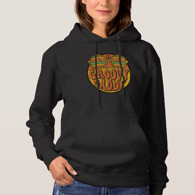 Mens Groovy Daddy 70s Aesthetic Nostalgia 1970's R Hoodie (Vorderseite)