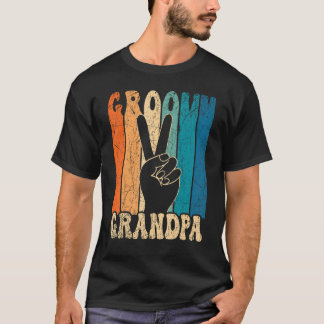 Mens Groovy Grandpa 70er Ästhetische Nostalgie der T-Shirt