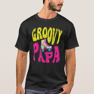 Mens Groovy Papa 70er Ästhetische Nostalgie 1970er T-Shirt