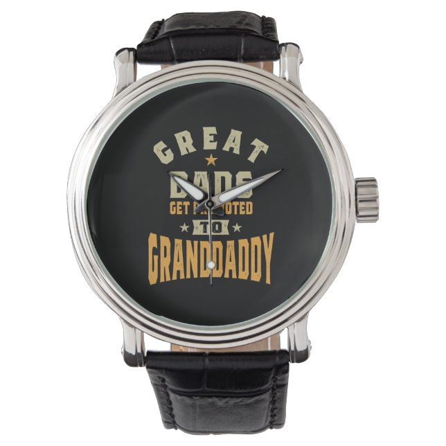 Mens große Väter werden nach Granddaddy befördert Armbanduhr (Vorderseite)