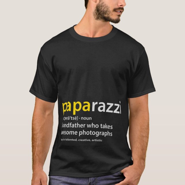 Mens Großvater Fotograf T - Shirt PAPArazzi de (Vorderseite)