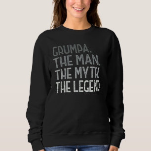 Mens Grumpa von Grandchildren Grumpa Man Myth Le Sweatshirt
