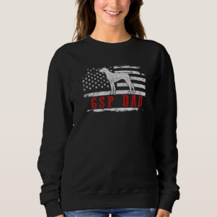 Mens Gsp Vater American Flag Deutscher Kurzhaar Sweatshirt