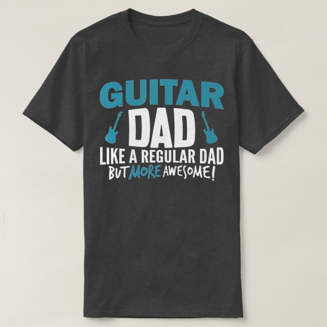 Mens Guitar Dad Shirt Awesome Fathers Day Gift Pla (Design vorne)