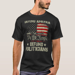 Mens Gun American Flag verteidigt Amerika für Poli T-Shirt