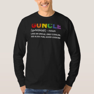 Mens Guncle Definition Lgbtq Gay Pride Monat Grap T-Shirt