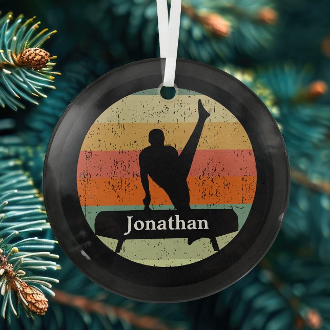 Mens Gymnastics Male Gymnastik Weihnachten Ornament Aus Glas (Von Creator hochgeladen)