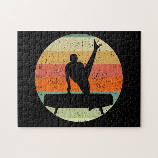 Mens Gymnastics Male on Pommel Horse Sunset (Horizontal)