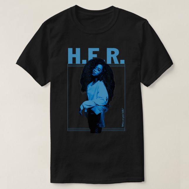 Mens H.E.R. Slide T-Shirt T - Shirt (Design vorne)