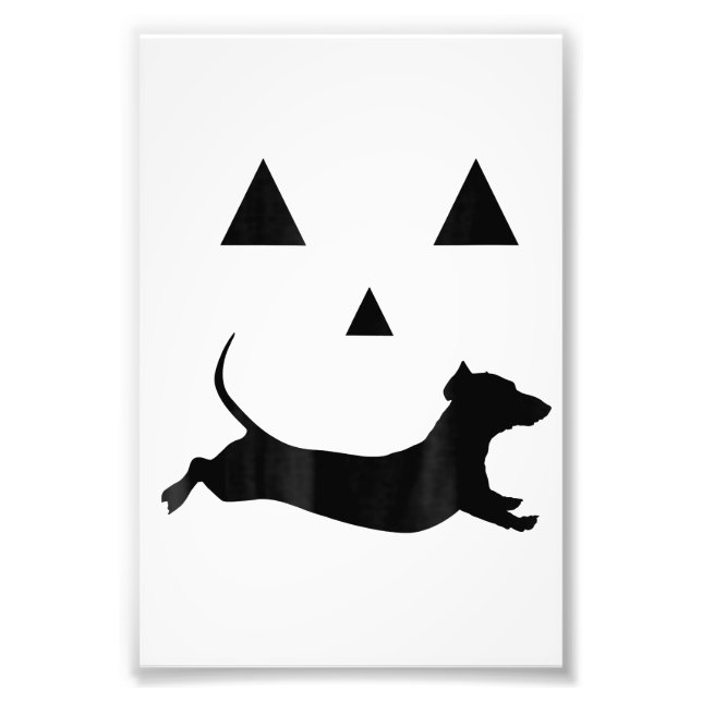 Mens Halloween Pumpkin Dackel Jack-O-Lantern C Fotodruck (Vorne)