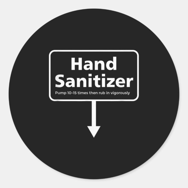 Mens Hand Sanitizer - Funny Adult Humor Weihnachte Runder Aufkleber (Vorderseite)
