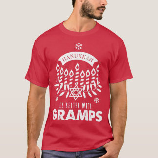 Mens Hanukkah Is Better with Gramps Matching Famil T-Shirt