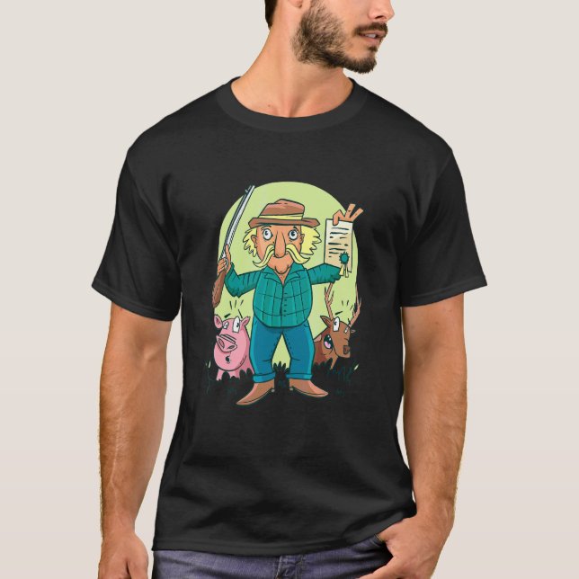 Mens Happy Jagd Wildtiere Jagd Jahreszeit 2 T-Shirt (Vorderseite)
